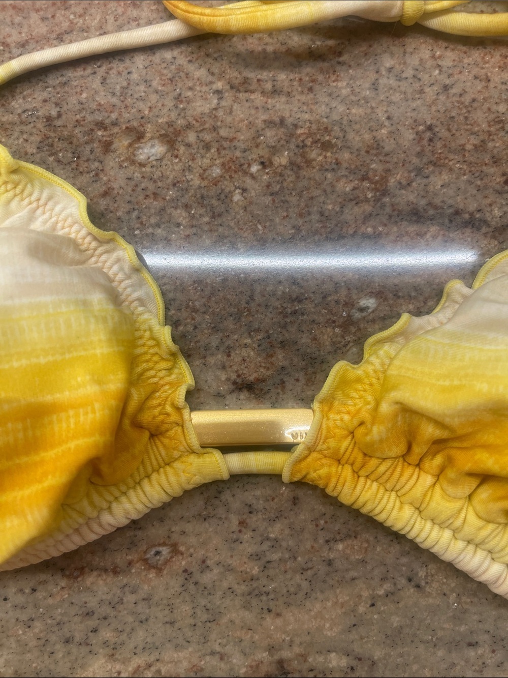 VIX- Yellow Ombre Tie-Side String Bikini Set S:L & Dcup - Picture 3 of 7
